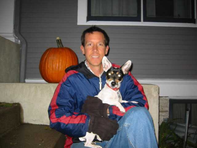 Dan w/ two dogs